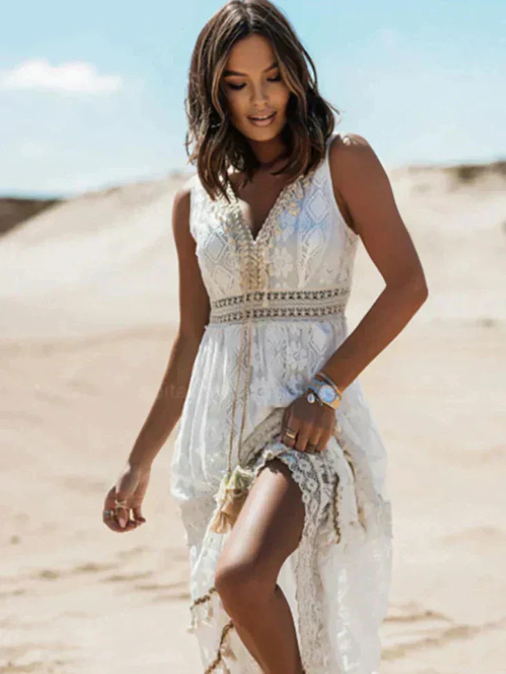 Sophie | Boho Kanten Zomerjurk voor Dames met V-hals 1