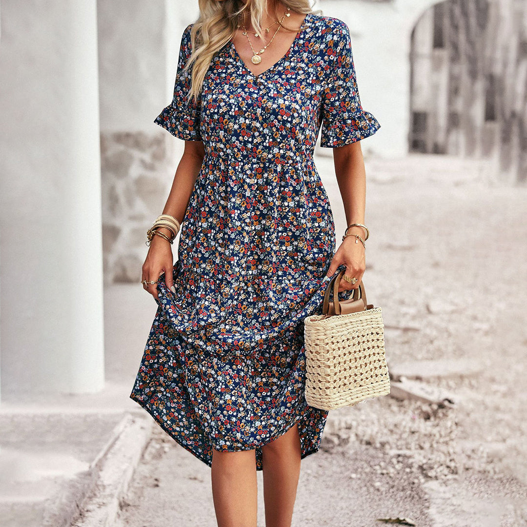Sophie | Boho Midi Jurk met Bloemenprint voor Dames 6
