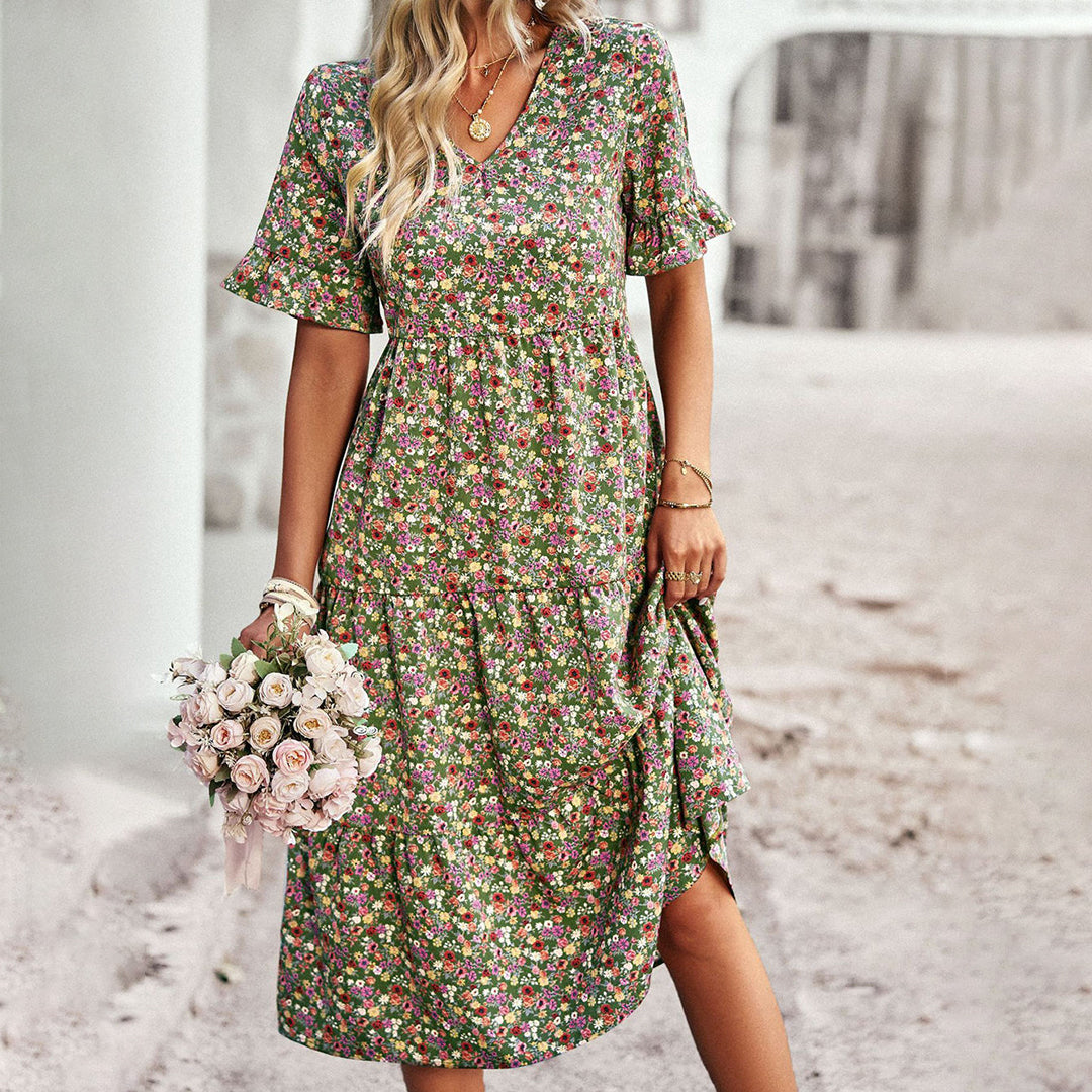 Sophie | Boho Midi Jurk met Bloemenprint voor Dames 7