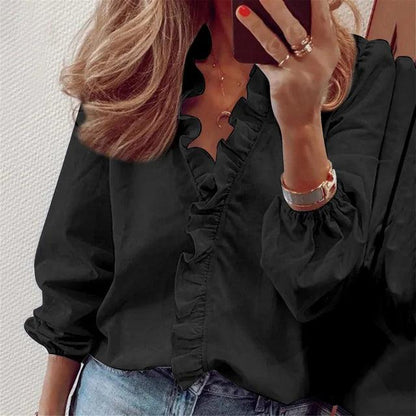 Sophie | Dames Blouse met Ruches en V-hals voor Zomer 2