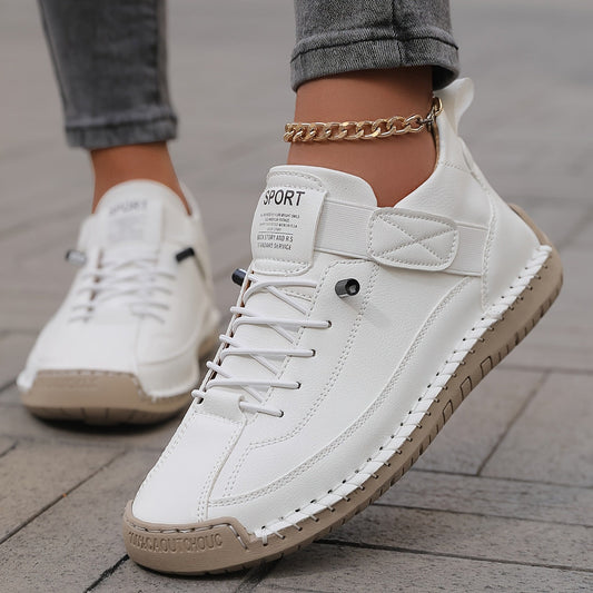Sophie | Dames Witte Sneakers met Platform en Veters voor Zomer 0