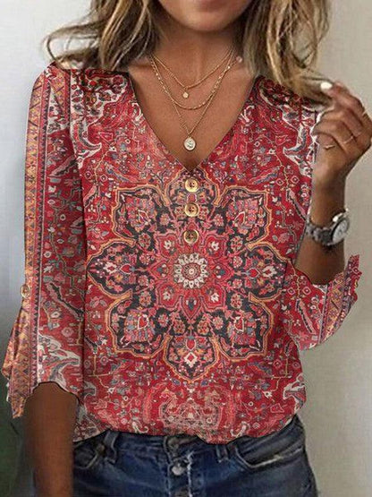 Sophie | Damesblouse met Boheemse Print voor Zomer 1