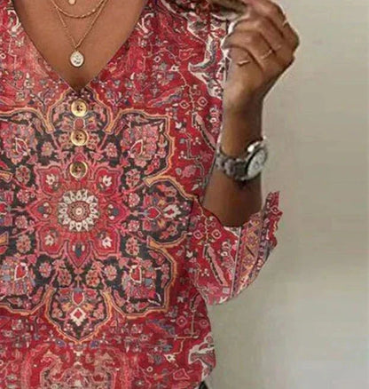 Sophie | Damesblouse met Boheemse Print voor Zomer 2