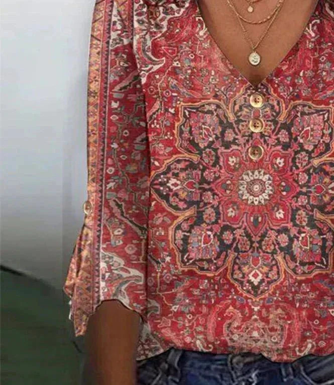 Sophie | Damesblouse met Boheemse Print voor Zomer 3