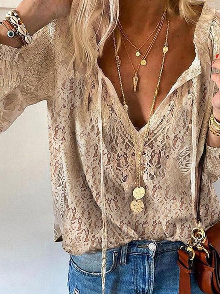 Sophie | Elegante Boho V-hals Blouse voor Dames 0