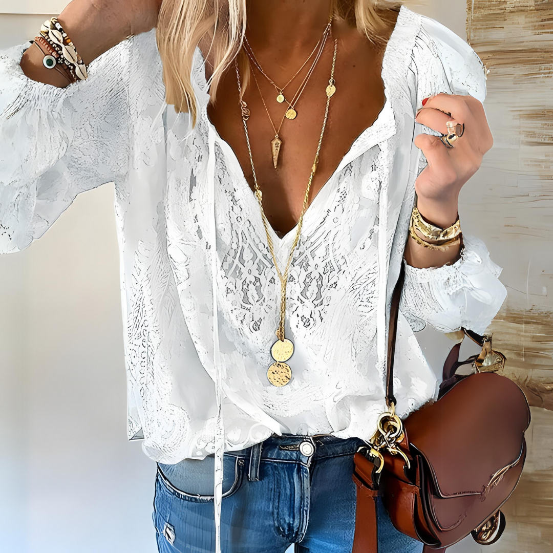 Sophie | Elegante Boho V-hals Blouse voor Dames 1