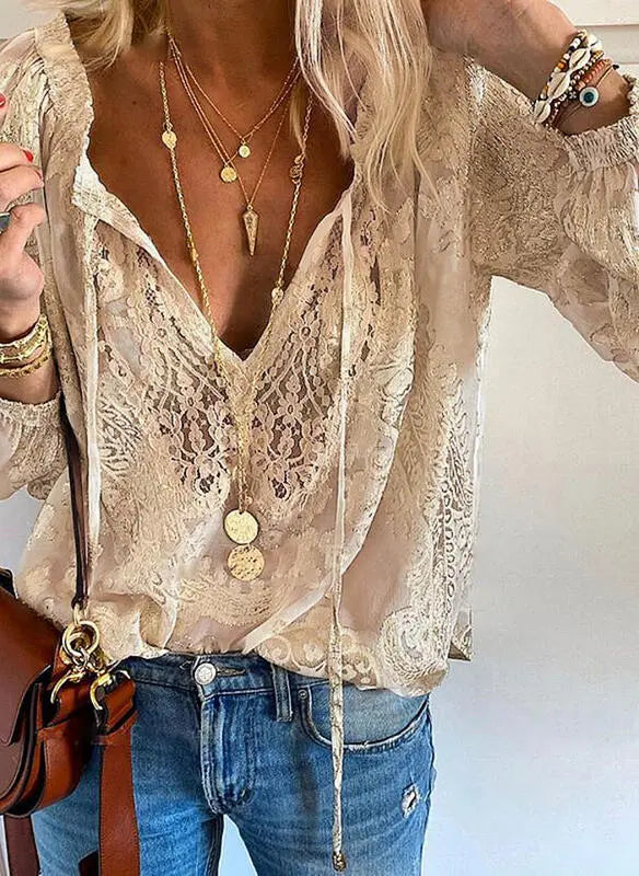 Sophie | Elegante Boho V-hals Blouse voor Dames 4