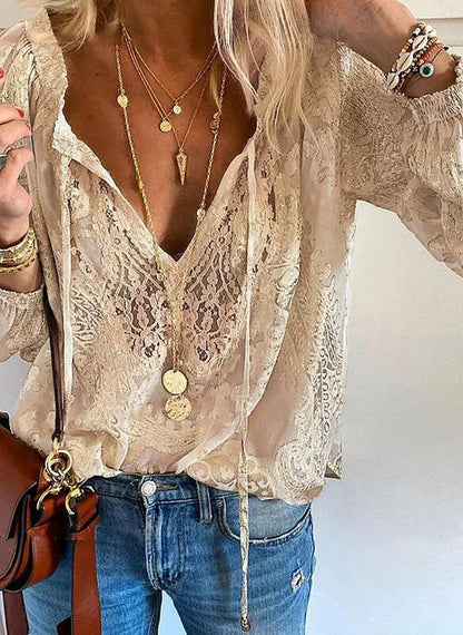 Sophie | Elegante Boho V-hals Blouse voor Dames 4