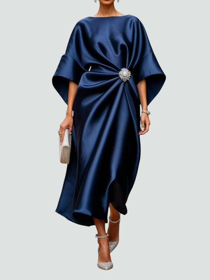 Sophie | Elegante Midi Jurk Met Knoop Voor Dames 0