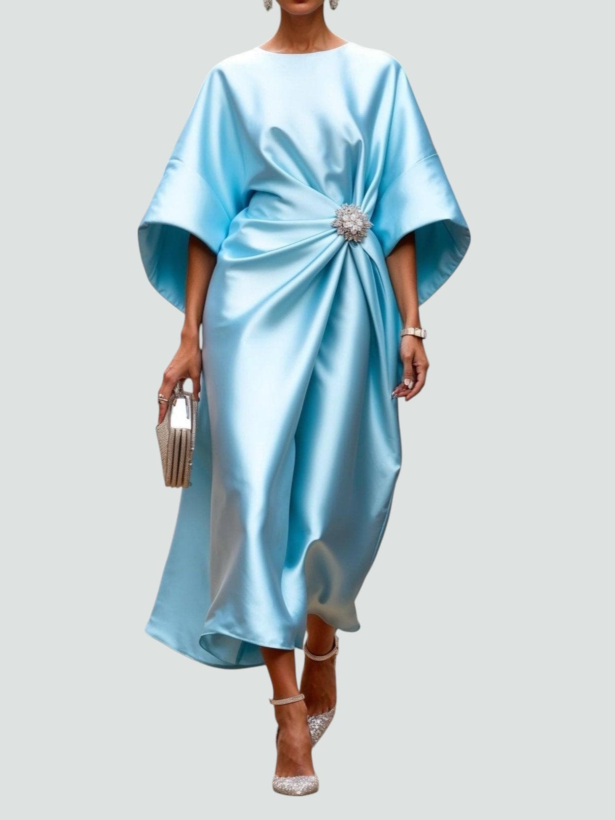 Sophie | Elegante Midi Jurk Met Knoop Voor Dames 2