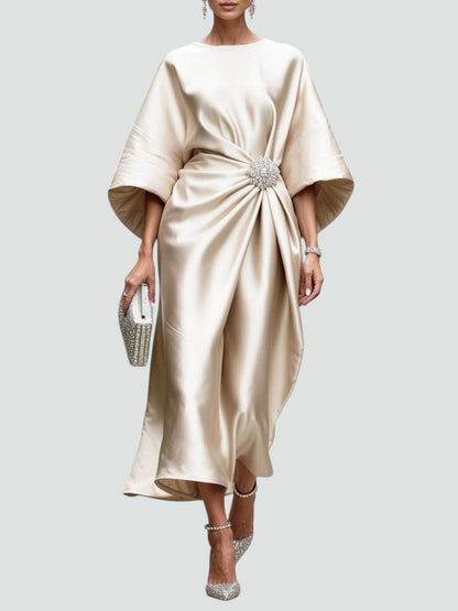 Sophie | Elegante Midi Jurk Met Knoop Voor Dames 5