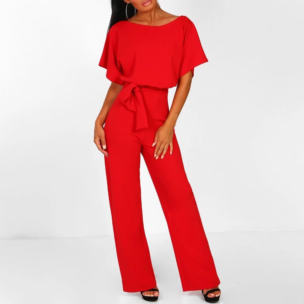 Sophie | Feestelijke Jumpsuit Dames met Wijde Pijpen in Zwart 8