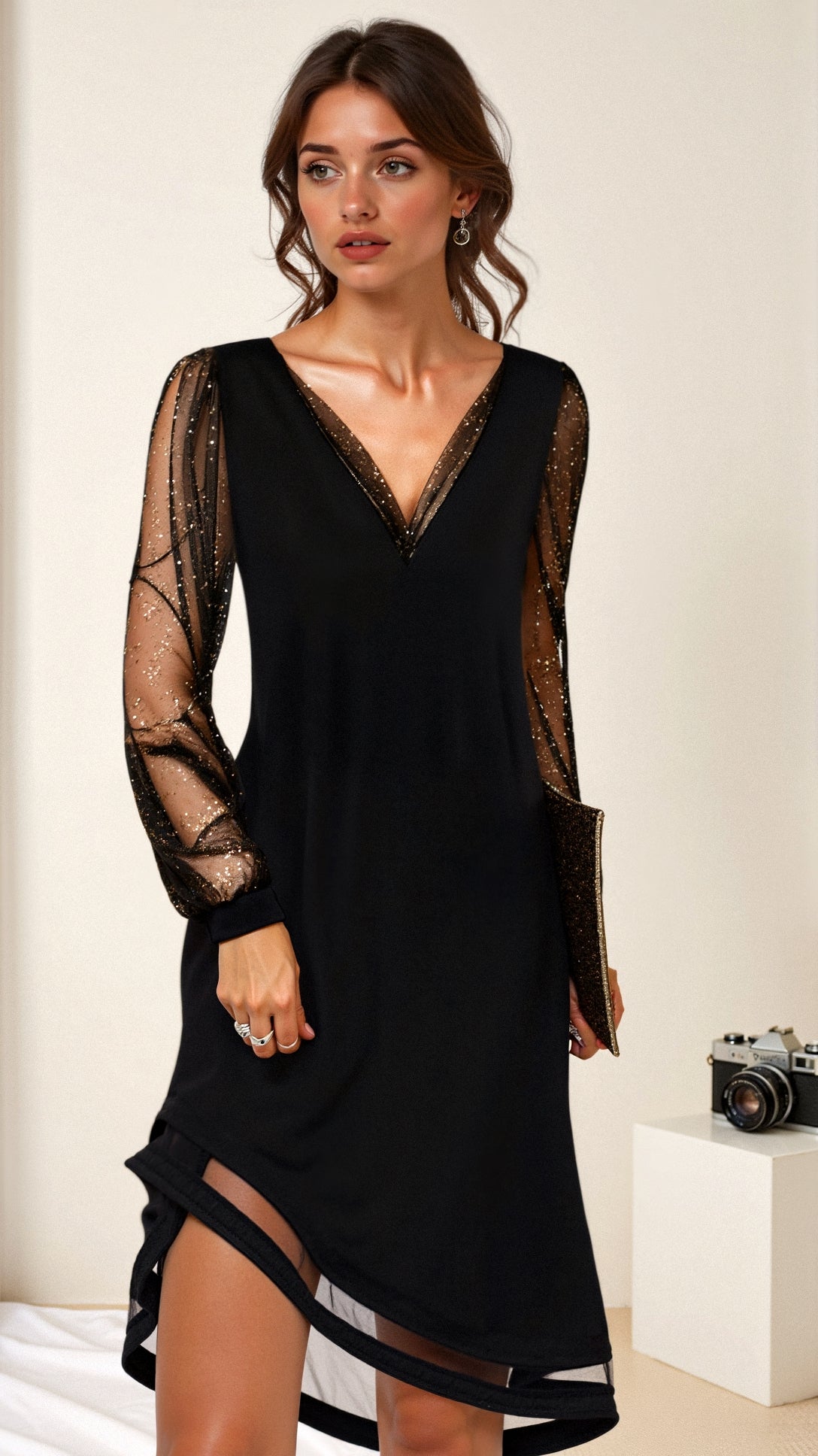 Sophie | Glamoureuze Lange Zomerjurk Dames met Lovertjes voor Elegante Gelegenheden 0