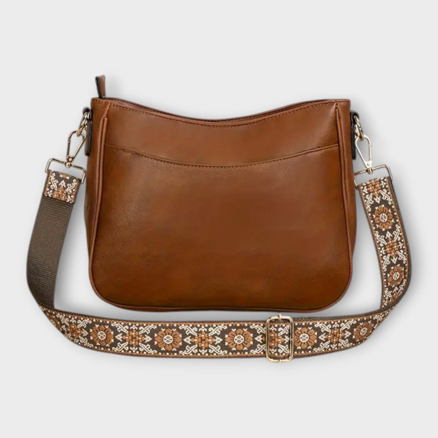 Sophie | Leren Schoudertas Dames met Decoratieve Band voor Zomerse Stijl 1