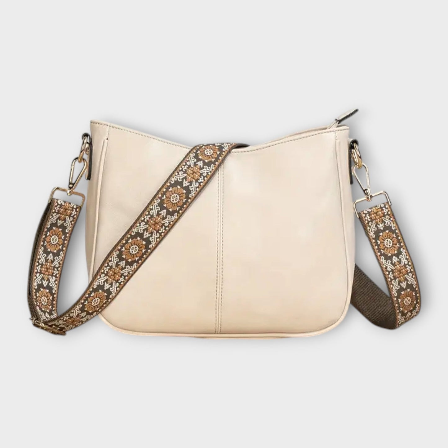 Sophie | Leren Schoudertas Dames met Decoratieve Band voor Zomerse Stijl 3