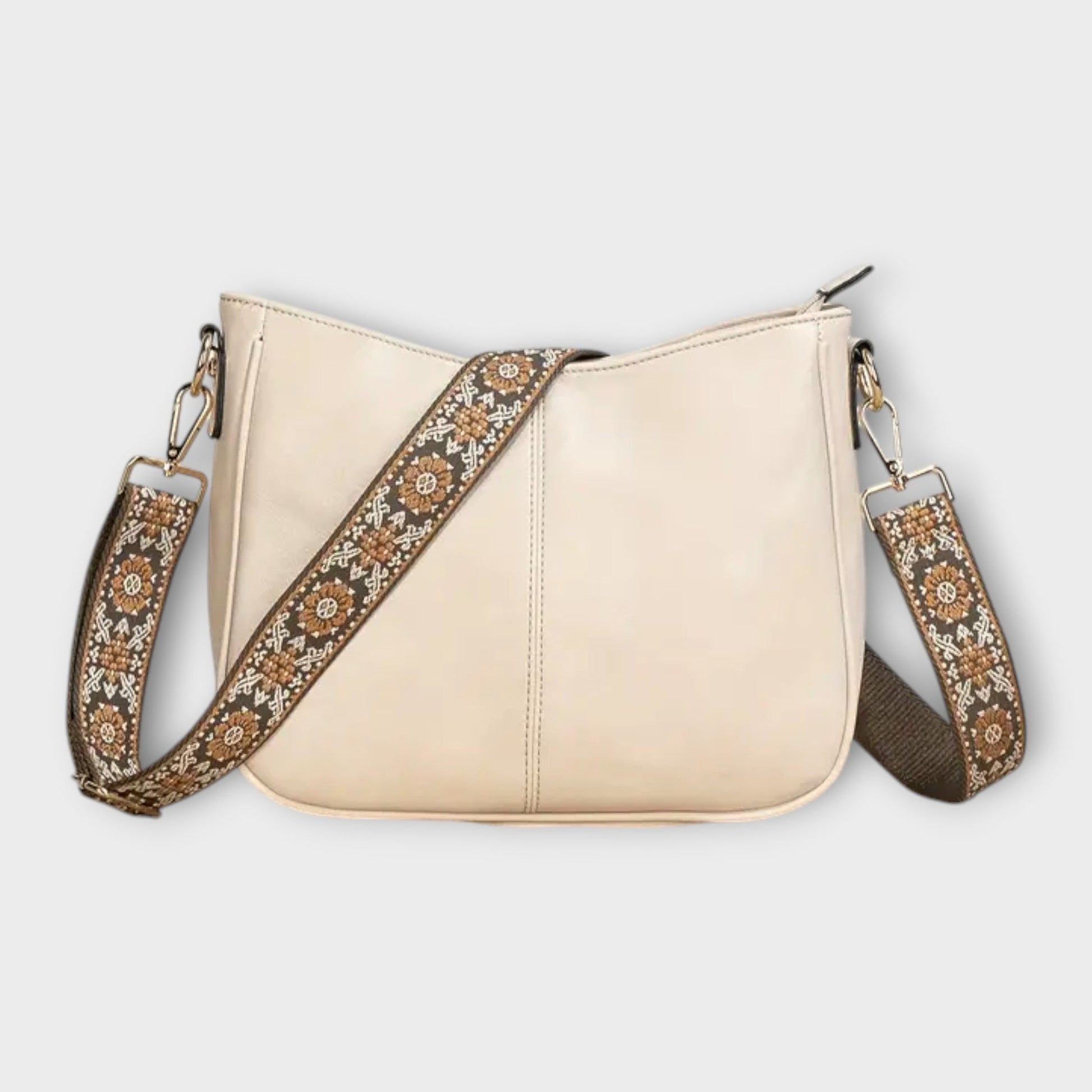 Sophie | Leren Schoudertas Dames met Decoratieve Band voor Zomerse Stijl 3