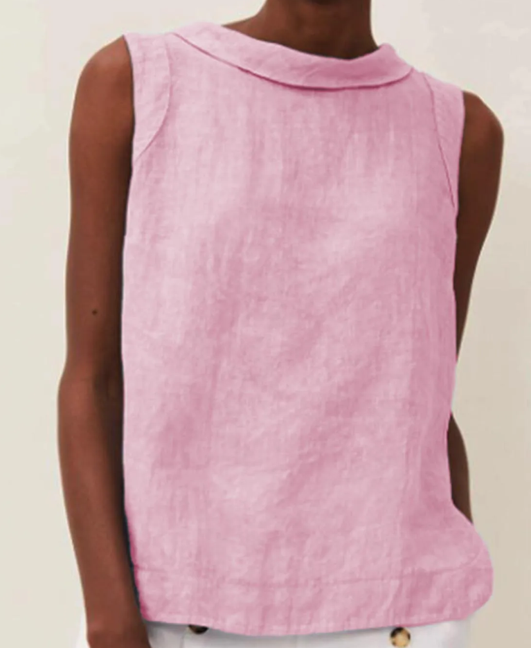 Sophie | Linnen Blouse met Korte Mouwen voor Dames 9