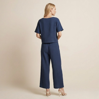 Sophie | Luchtige Co-ord Set met Wijde Broek voor Dames 1