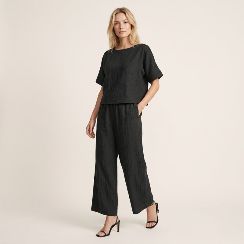 Sophie | Luchtige Co-ord Set met Wijde Broek voor Dames 3