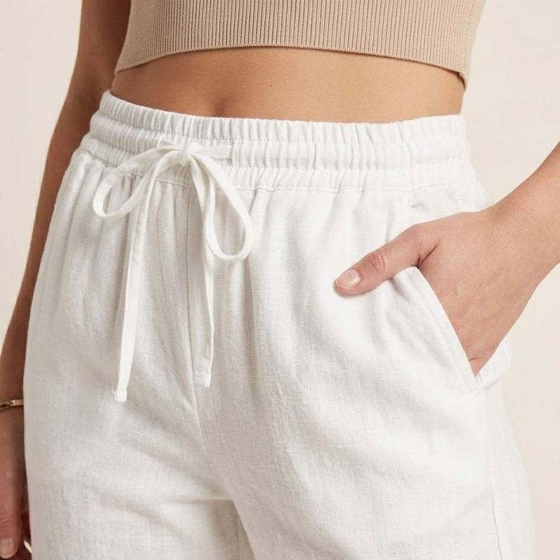 Sophie | Luchtige Linnen Broek voor Dames met Wijde Pijpen 3