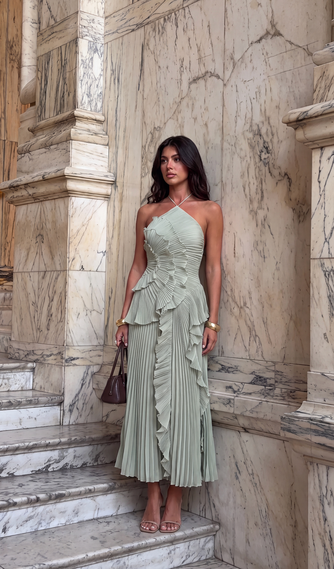 Sophie | Maxi Jurk Met Ruches Voor Dames - Elegante Lange Jurk Voor Speciale Gelegenheden 10