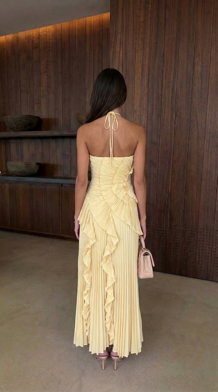 Sophie | Maxi Jurk Met Ruches Voor Dames - Elegante Lange Jurk Voor Speciale Gelegenheden 4
