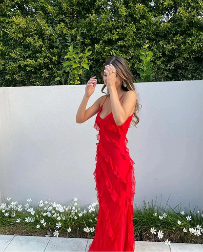 Sophie | Maxi Jurk met Off-Shoulder en Rugloze Afwerking voor Dames 2