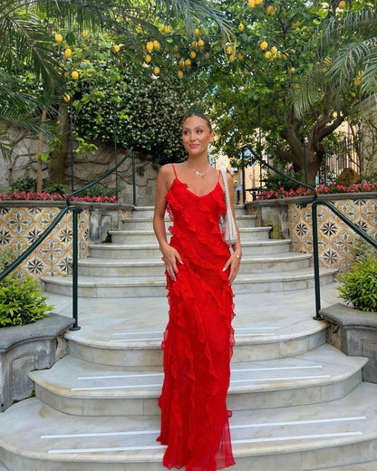 Sophie | Maxi Jurk met Off-Shoulder en Rugloze Afwerking voor Dames 3