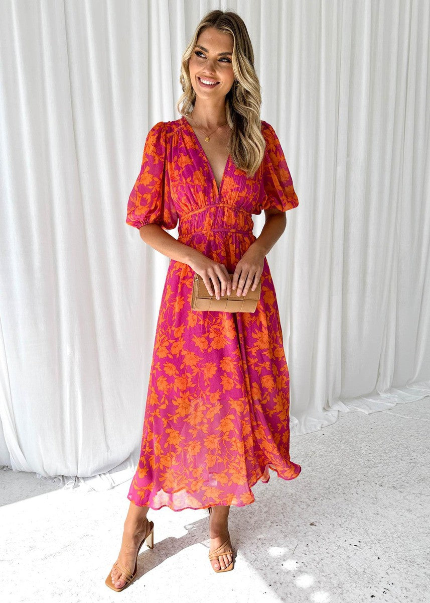 Sophie | Midi-Jurk Met Bloemenprint Voor Dames - Casual Zomerjurk 0