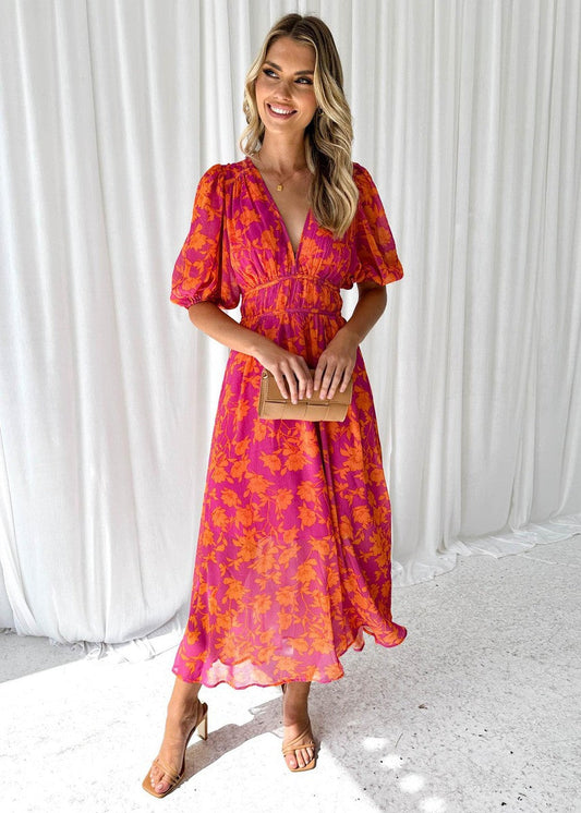 Sophie | Midi-Jurk Met Bloemenprint Voor Dames - Casual Zomerjurk 0