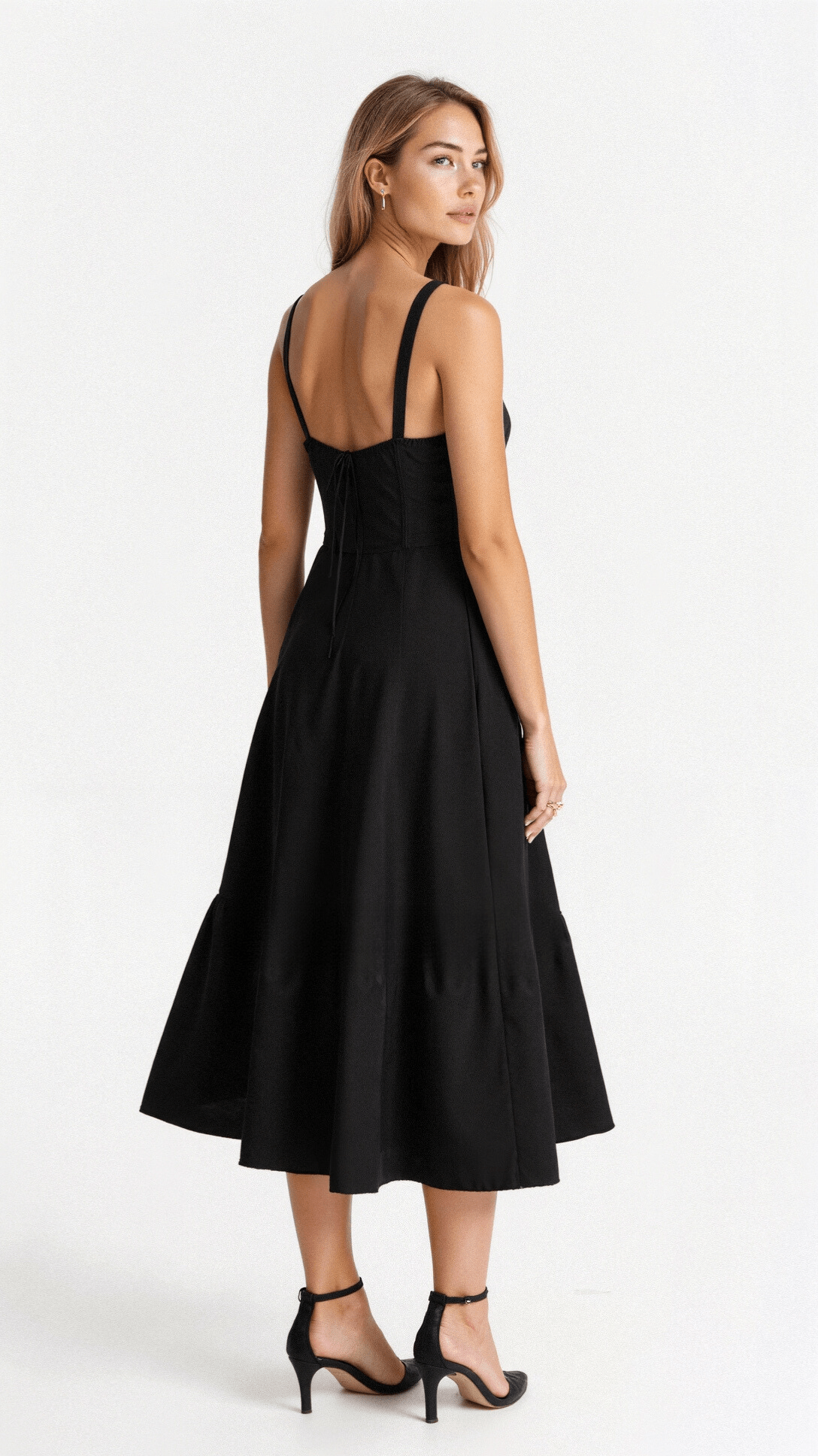 Sophie | Midi Jurk Dames met Corset en Vloeiende Rok voor Zomerse Gelegenheden 3