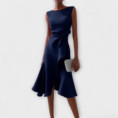 Sophie | Mouwloze Midi Jurk met Plooien voor Dames 2