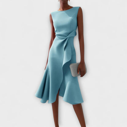 Sophie | Mouwloze Midi Jurk met Plooien voor Dames 5