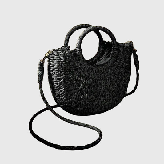 Sophie | Natuurlijk Geweven Zomerhandtas Dames met Verstelbare Riem en Compacte Silhouet 0
