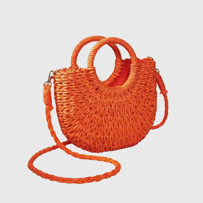Sophie | Natuurlijk Geweven Zomerhandtas Dames met Verstelbare Riem en Compacte Silhouet 9