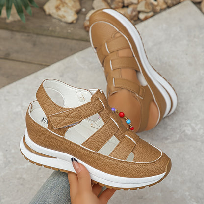 Sophie | Platformsandalen met Klittenband en Gewatteerde Zool voor Dames 10