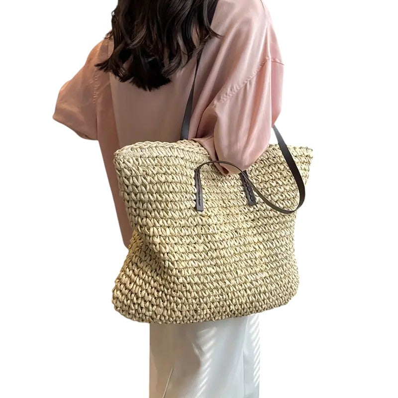 Sophie | Ruime Zomerstrandtas voor Dames met Geweven Ontwerp 1