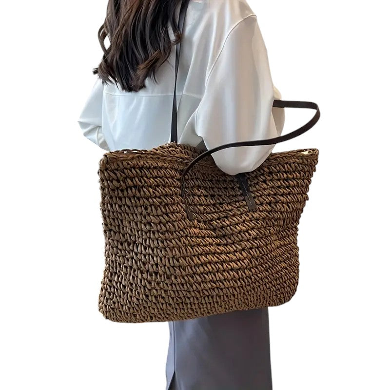 Sophie | Ruime Zomerstrandtas voor Dames met Geweven Ontwerp 2