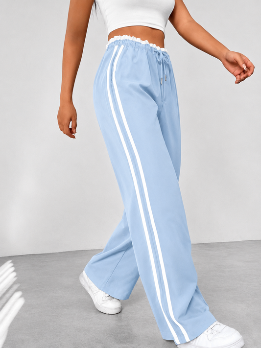 Sophie | Sportieve High-Waisted Joggingbroek Dames met Witte Strepen en Comfortabele Pasvorm 0