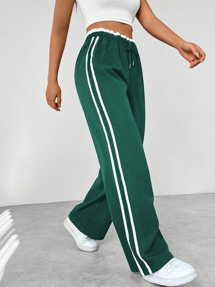 Sophie | Sportieve High-Waisted Joggingbroek Dames met Witte Strepen en Comfortabele Pasvorm 1
