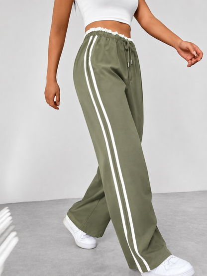 Sophie | Sportieve High-Waisted Joggingbroek Dames met Witte Strepen en Comfortabele Pasvorm 4
