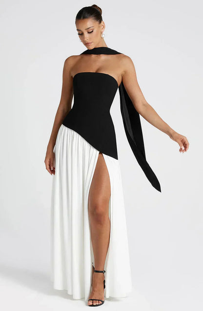 Sophie | Strapless Asymmetrische Maxi Jurk voor Dames met Split 3