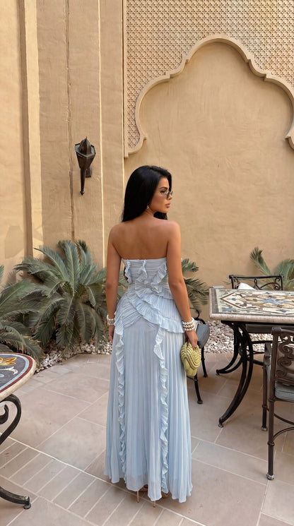 Sophie | Strapless Lange Jurk met Ruches voor Dames 2