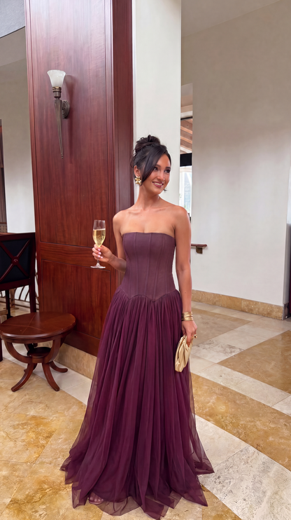 Sophie | Strapless Maxi Jurk met Corset Lijfje voor Dames 1