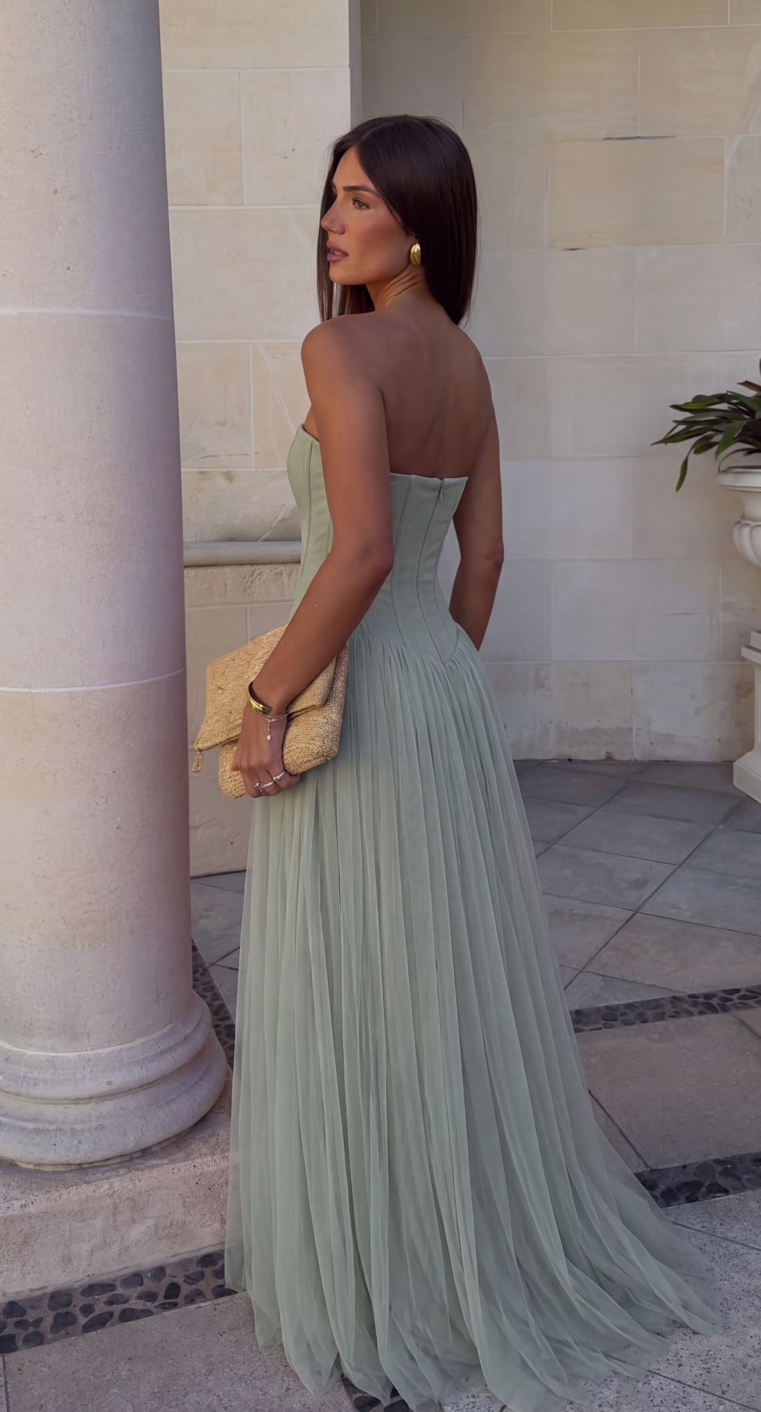 Sophie | Strapless Maxi Jurk met Corset Lijfje voor Dames 5