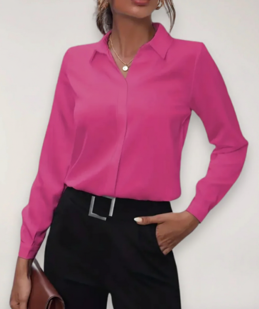 Sophie | Witte Blouse Dames Met Knoopsluiting Voor Elegante Zomerdagen 3