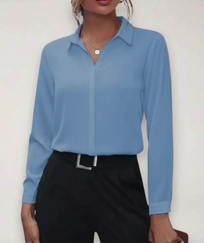 Sophie | Witte Blouse Dames Met Knoopsluiting Voor Elegante Zomerdagen 4