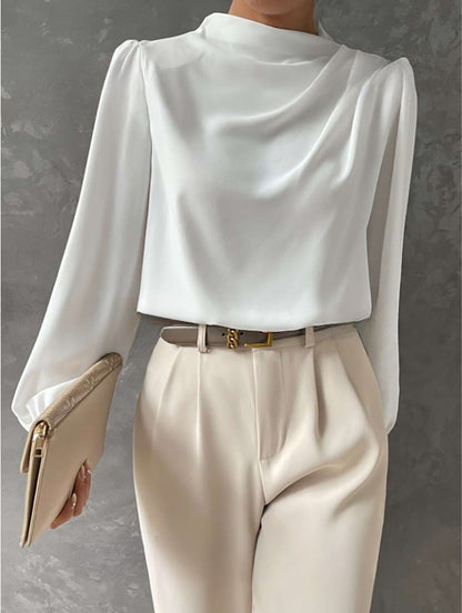 Sophie | Witte Dames Blouse Lange Mouw met Elegante Pasvorm 3