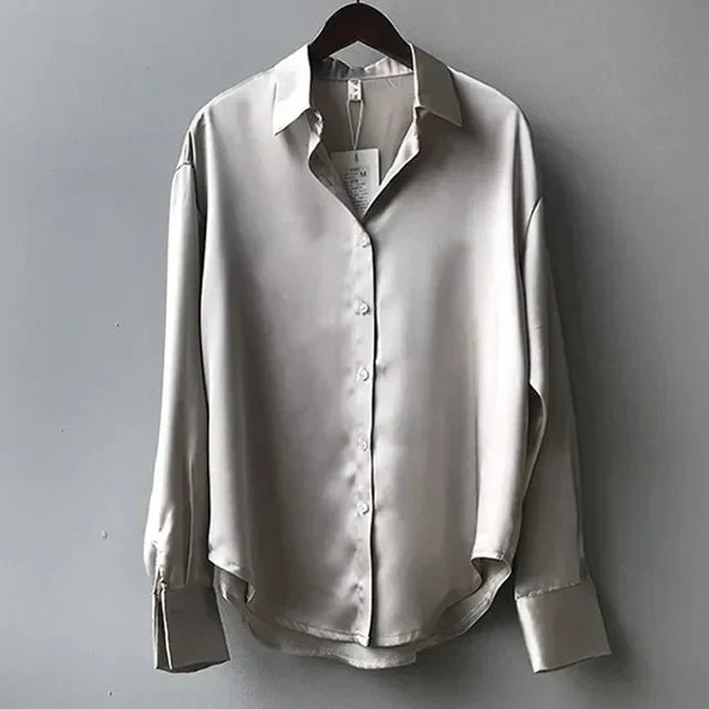 Sophie | Witte Dames Blouse Lange Mouw met Knoopsluiting en Elegante Afwerking 2