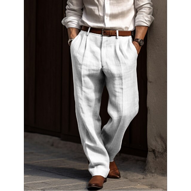 Sophie | Witte Linnen Broek Dames met Ademend Comfort en Stijl 1